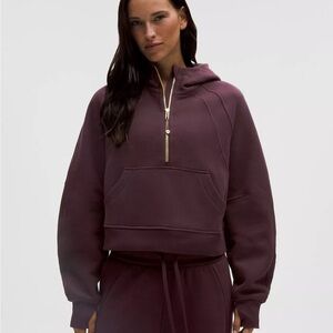 lululemon athletica Black Plum w/ Gold Zip Hoodie